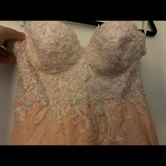 Baby Pink Strapless Max Chaoul High Low - Picture 2 of 4